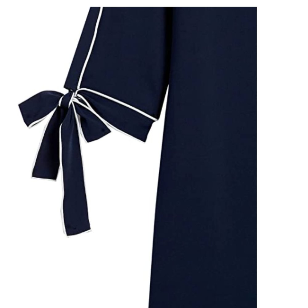 Lark & Ro Navy Blue shift dress with bow sleeves - Sz 2 - Picture 4 of 5
